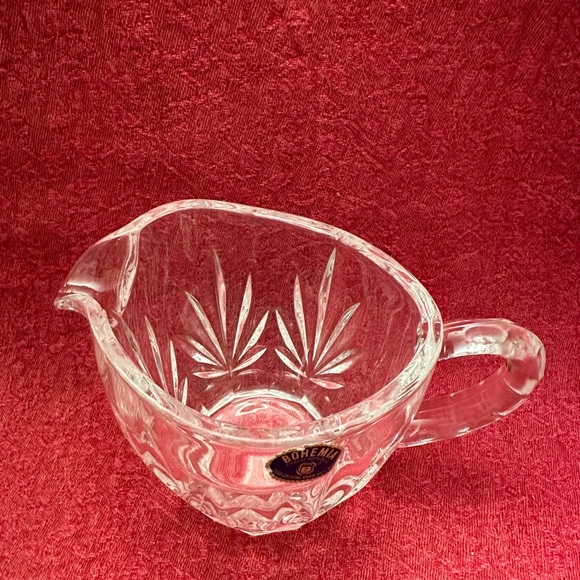 Bohemia Czech Republic Lead Crystal creamer and sugar set, like new - Picture 3 of 12